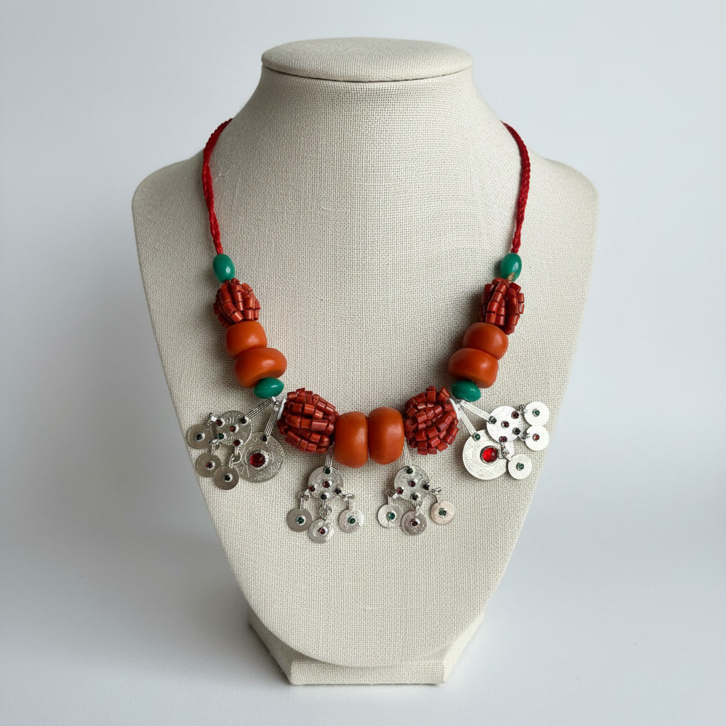 Collier Louban porté sur un buste noir